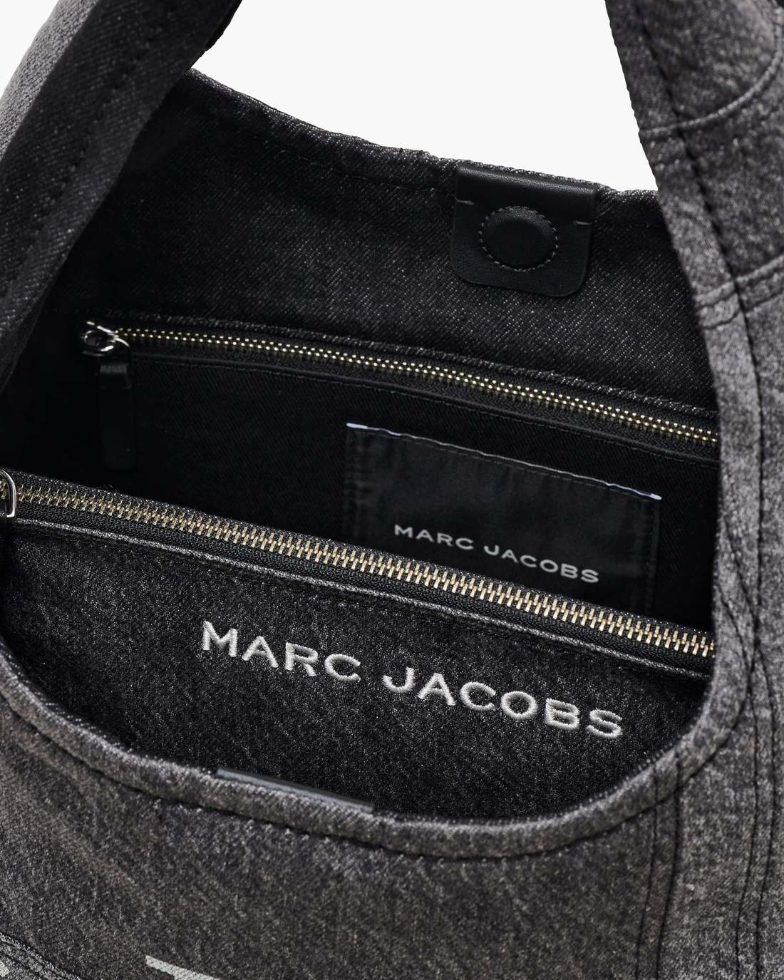 Marc Jacobs Customer Favorite | The Patchwork Denim Sack Bag Black Denim