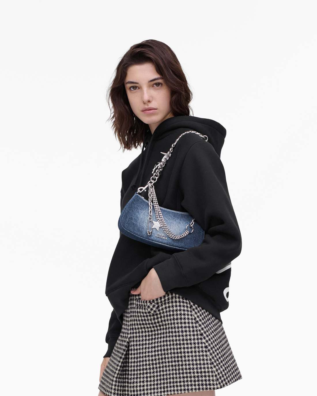 Marc Jacobs Quality | The Faded Denim Charm Shoulder Bag Faded Vintage Indigo