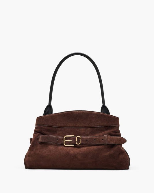 Marc Jacobs Featured | The Suede Dakota Satchel Dark Brown