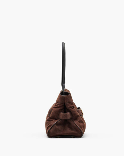 Marc Jacobs Featured | The Suede Dakota Satchel Dark Brown