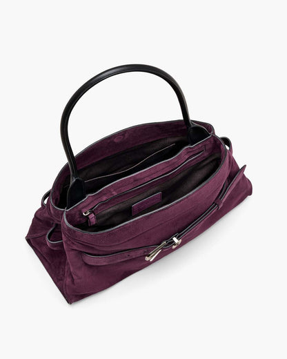 Marc Jacobs Discount | The Suede Dakota Satchel Dark Plum