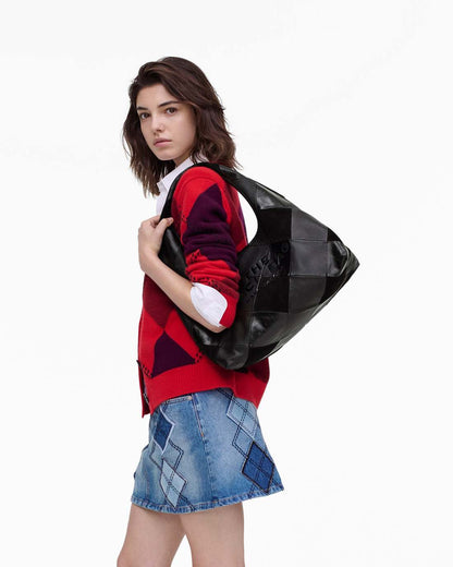 Marc Jacobs Classic | The Suede Patchwork Sack Bag Black Multi