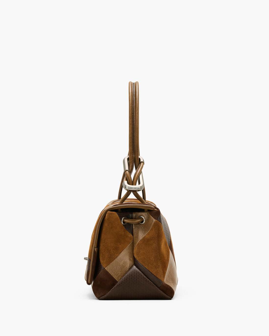 Marc Jacobs Popular | The Suede Patchwork Large Dual Bag Brown Multi