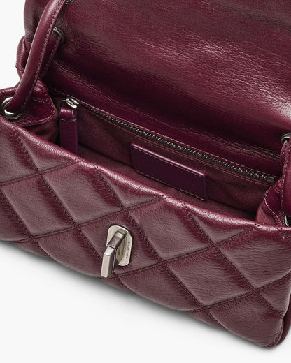 Marc Jacobs Exclusive | The Quilted Mini Dual Shoulder Bag Dark Plum
