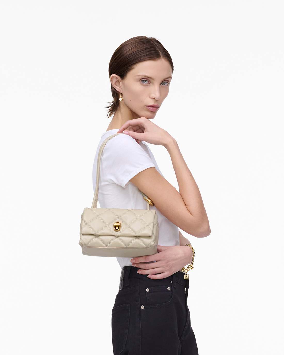 Marc Jacobs Exclusive | The Quilted Mini Dual Shoulder Bag Cloud White