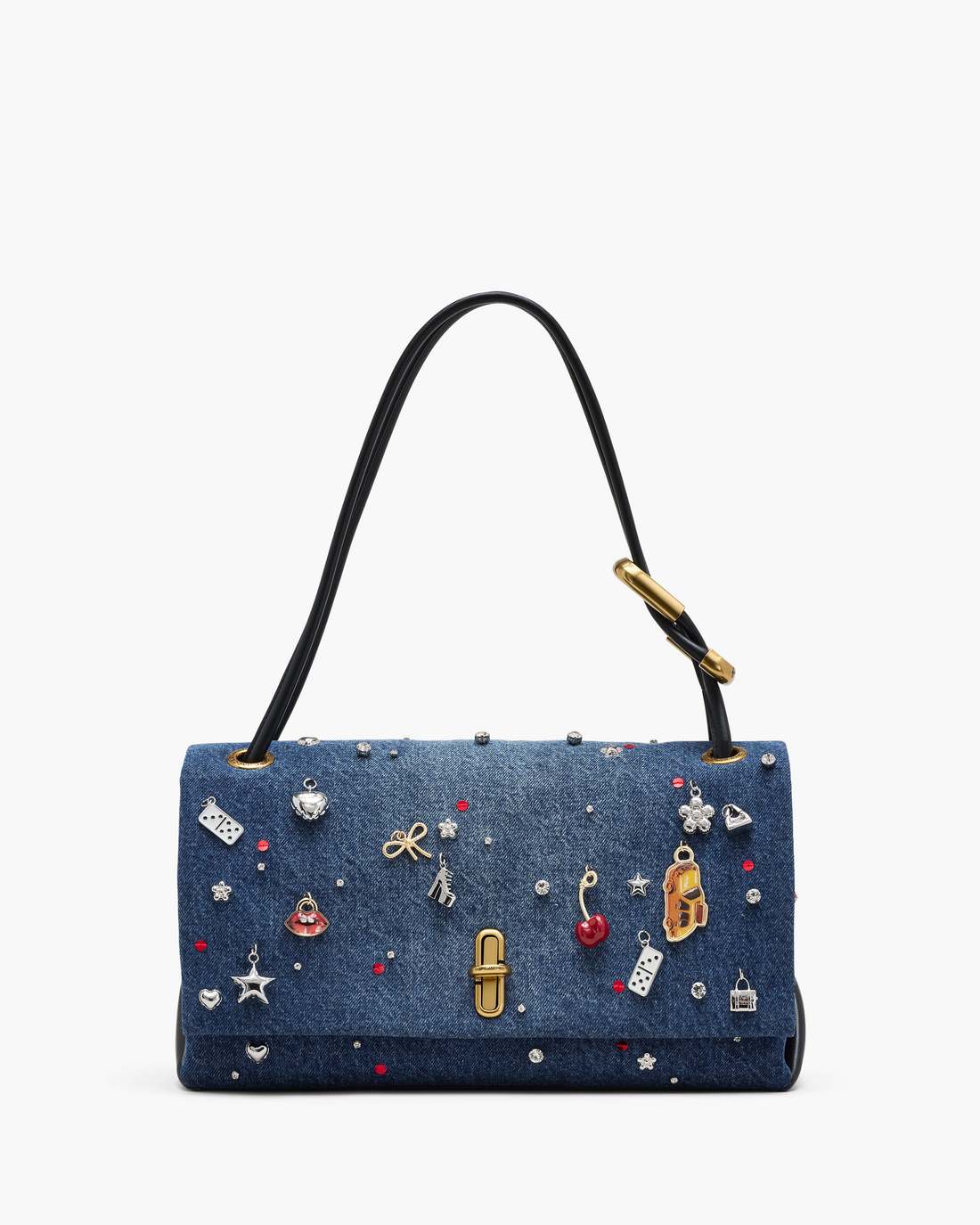 Marc Jacobs Deals | The Trinket Charm Denim Large Dual Bag Medium Wash Multi