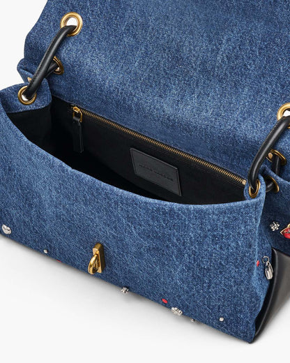 Marc Jacobs Deals | The Trinket Charm Denim Large Dual Bag Medium Wash Multi