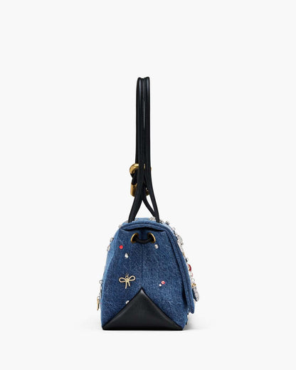 Marc Jacobs Deals | The Trinket Charm Denim Large Dual Bag Medium Wash Multi