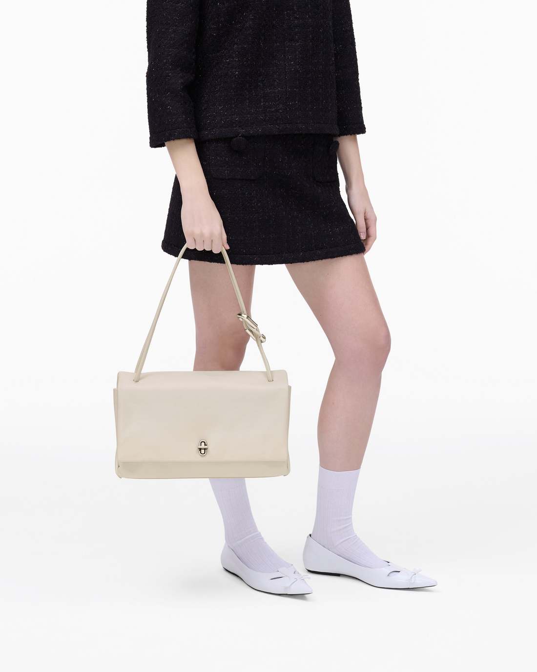 Marc Jacobs Hot Sale | The Large Dual Bag Cloud White