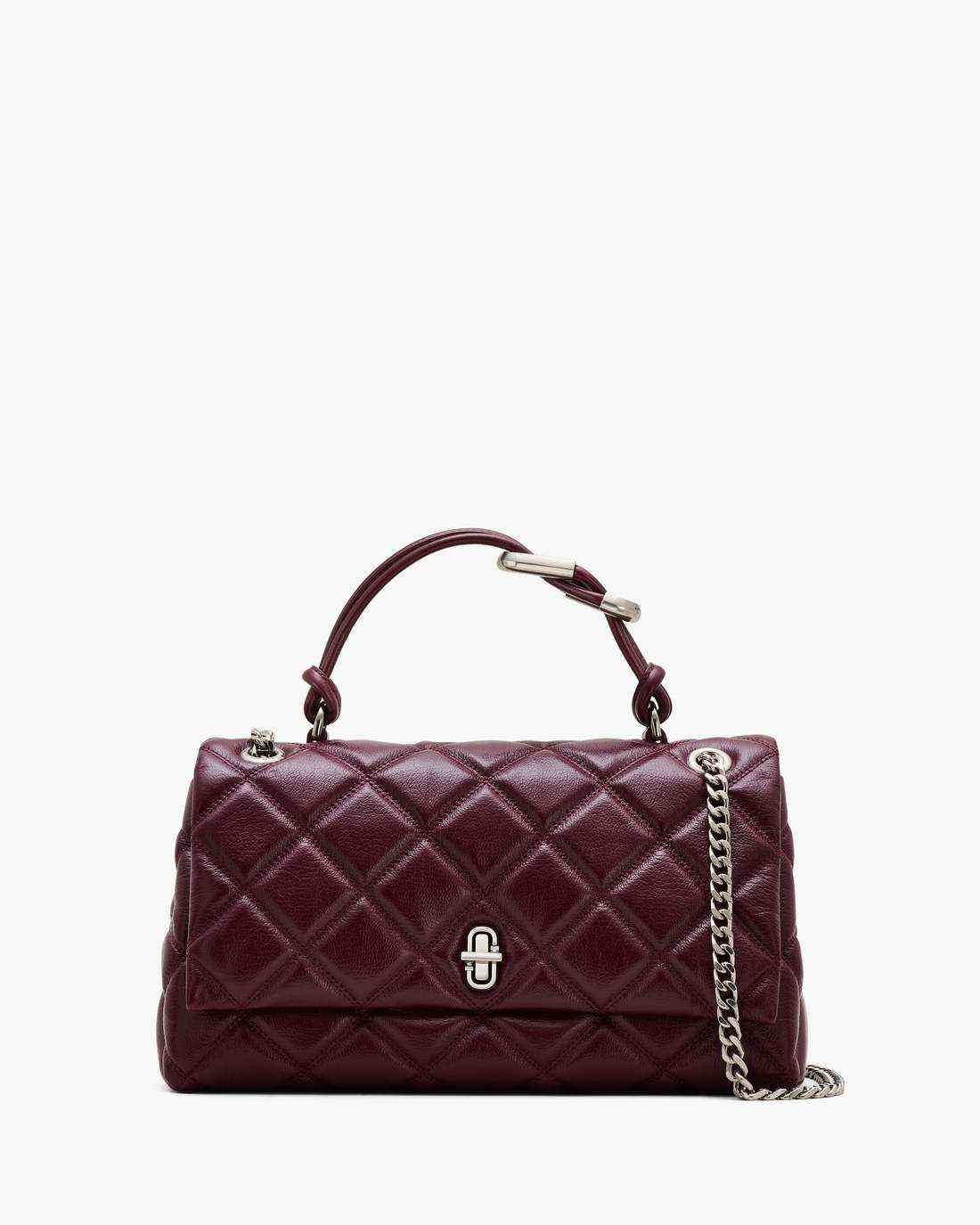 Marc Jacobs Trusted | The Quilted Dual Convertible Shoulder Bag Dark Plum