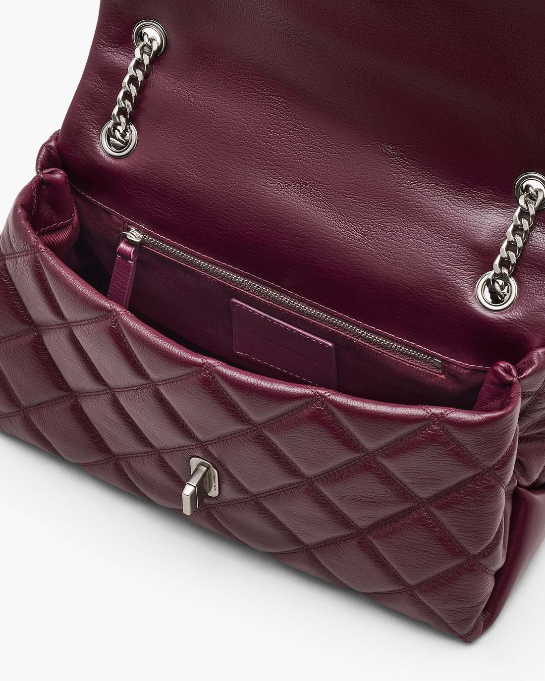 Marc Jacobs Trusted | The Quilted Dual Convertible Shoulder Bag Dark Plum