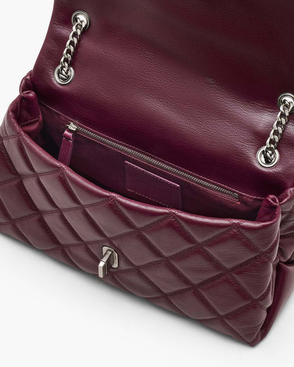 Marc Jacobs Trusted | The Quilted Dual Convertible Shoulder Bag Dark Plum