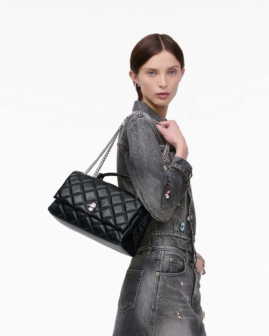 Marc Jacobs Best Price | The Quilted Dual Convertible Shoulder Bag Black