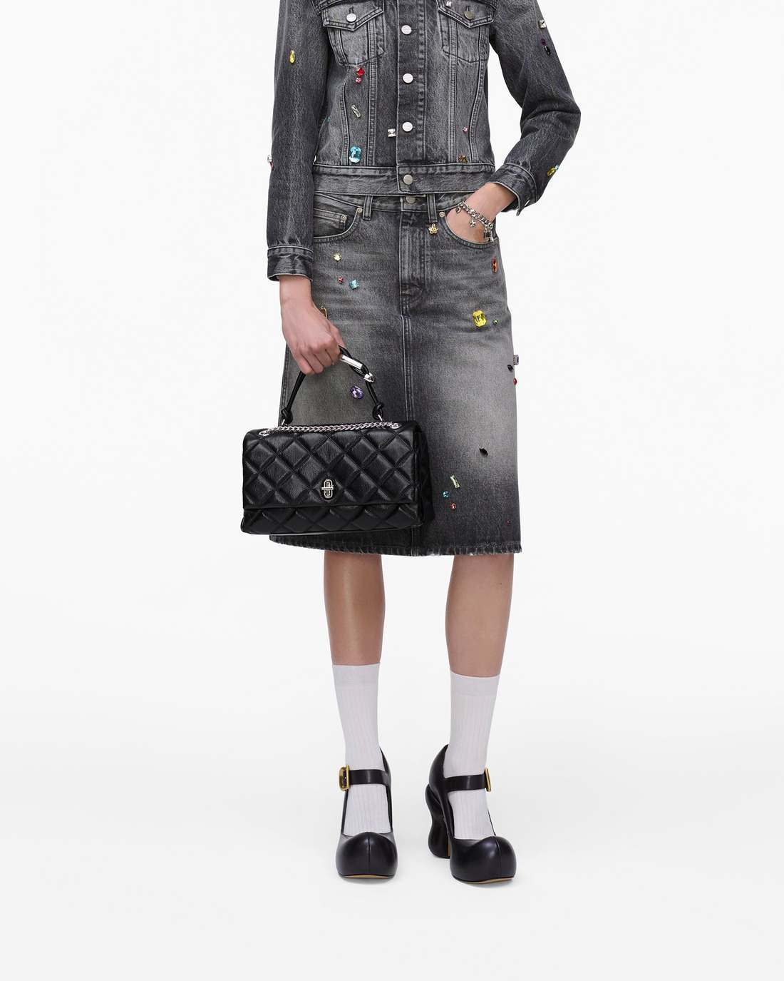 Marc Jacobs Best Price | The Quilted Dual Convertible Shoulder Bag Black