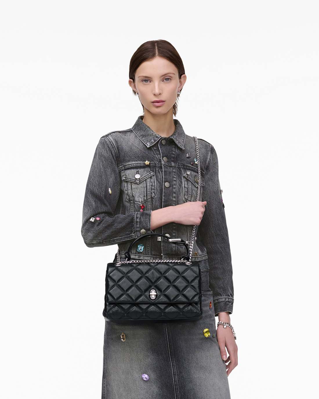 Marc Jacobs Best Price | The Quilted Dual Convertible Shoulder Bag Black