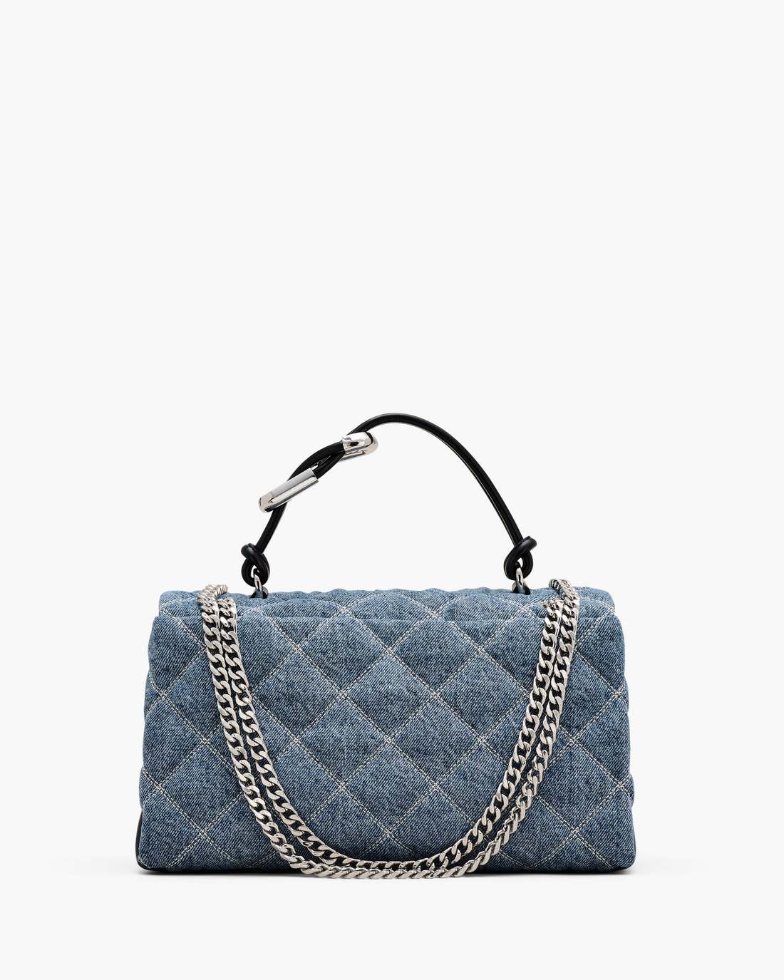Marc Jacobs Everyday | The Quilted Denim Dual Convertible Shoulder Bag Light Wash Indigo