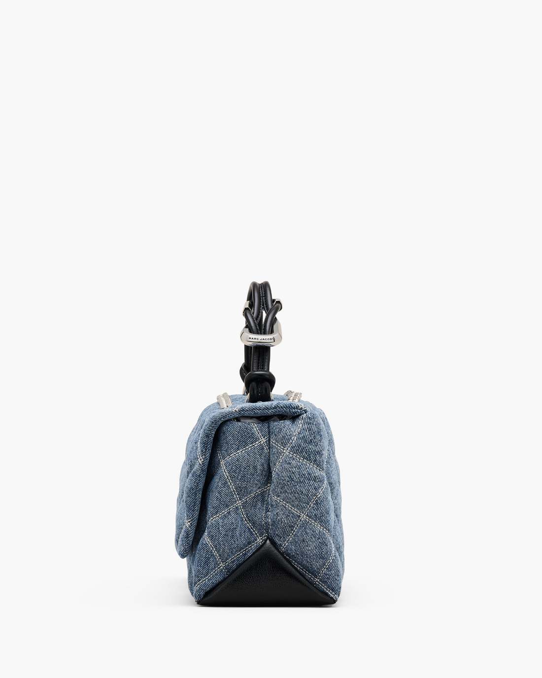 Marc Jacobs Everyday | The Quilted Denim Dual Convertible Shoulder Bag Light Wash Indigo