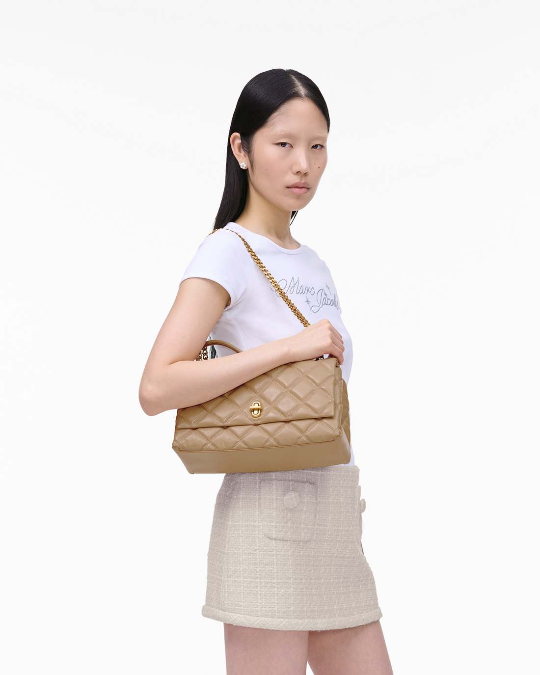 Marc Jacobs Exclusive | The Quilted Dual Convertible Shoulder Bag Camel