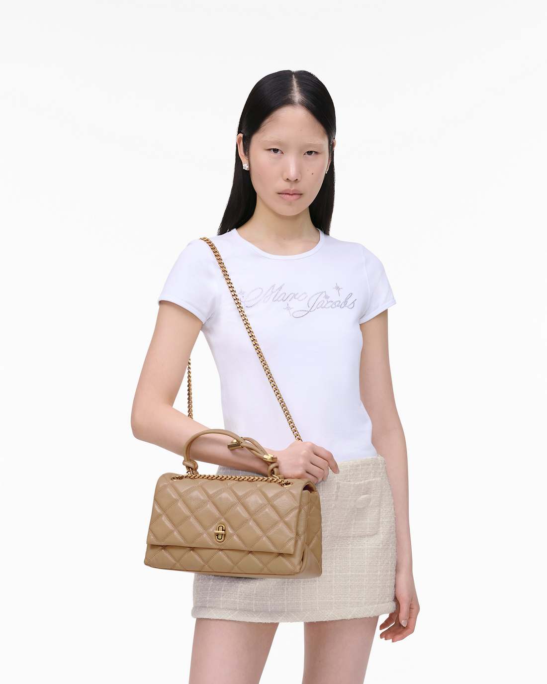 Marc Jacobs Exclusive | The Quilted Dual Convertible Shoulder Bag Camel