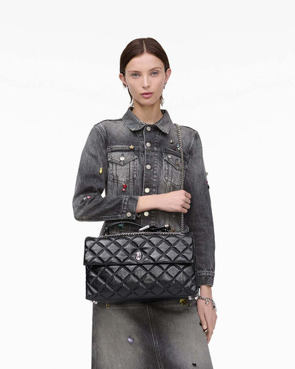 Marc Jacobs Best Seller | The Quilted XL Dual Convertible Shoulder Bag Black