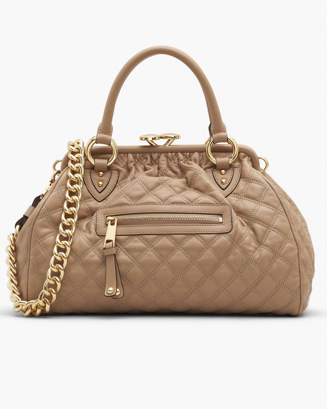 Marc Jacobs Trusted | Re-Edition Quilted Leather Stam Bag Camel