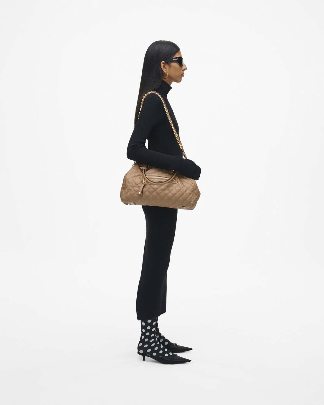 Marc Jacobs Trusted | Re-Edition Quilted Leather Stam Bag Camel