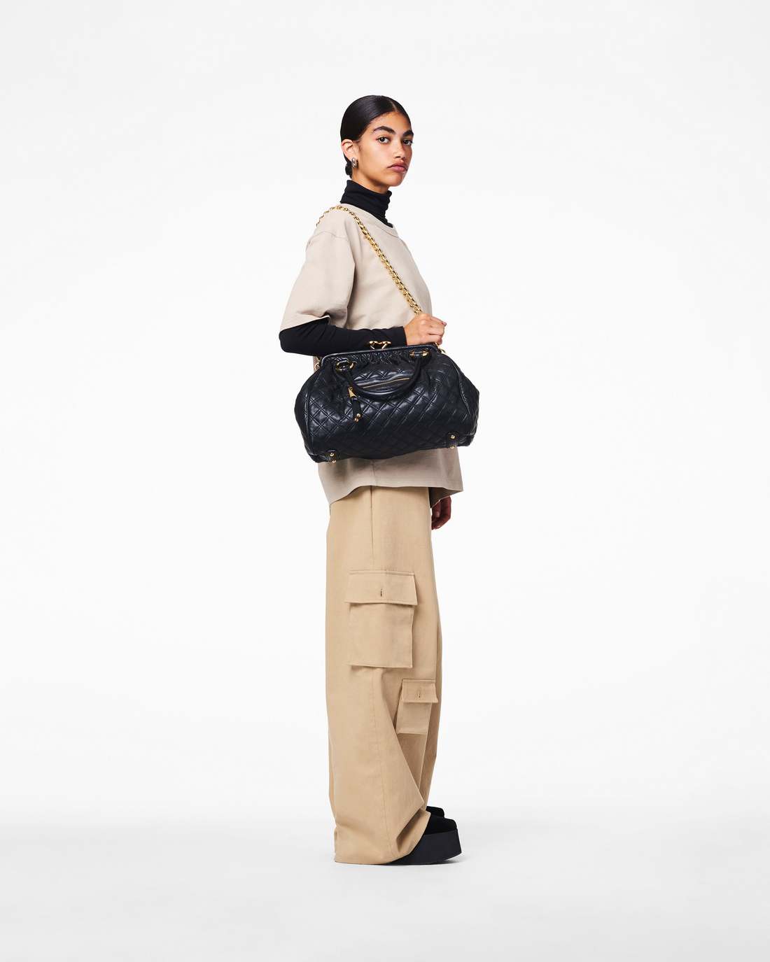 Marc Jacobs Value | Re-Edition Quilted Leather Stam Bag Black