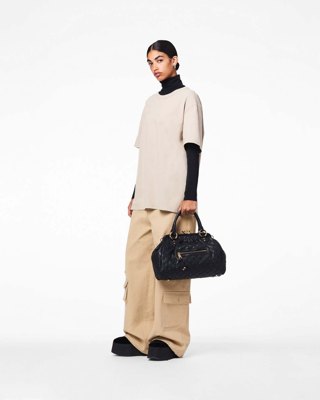 Marc Jacobs Value | Re-Edition Quilted Leather Stam Bag Black