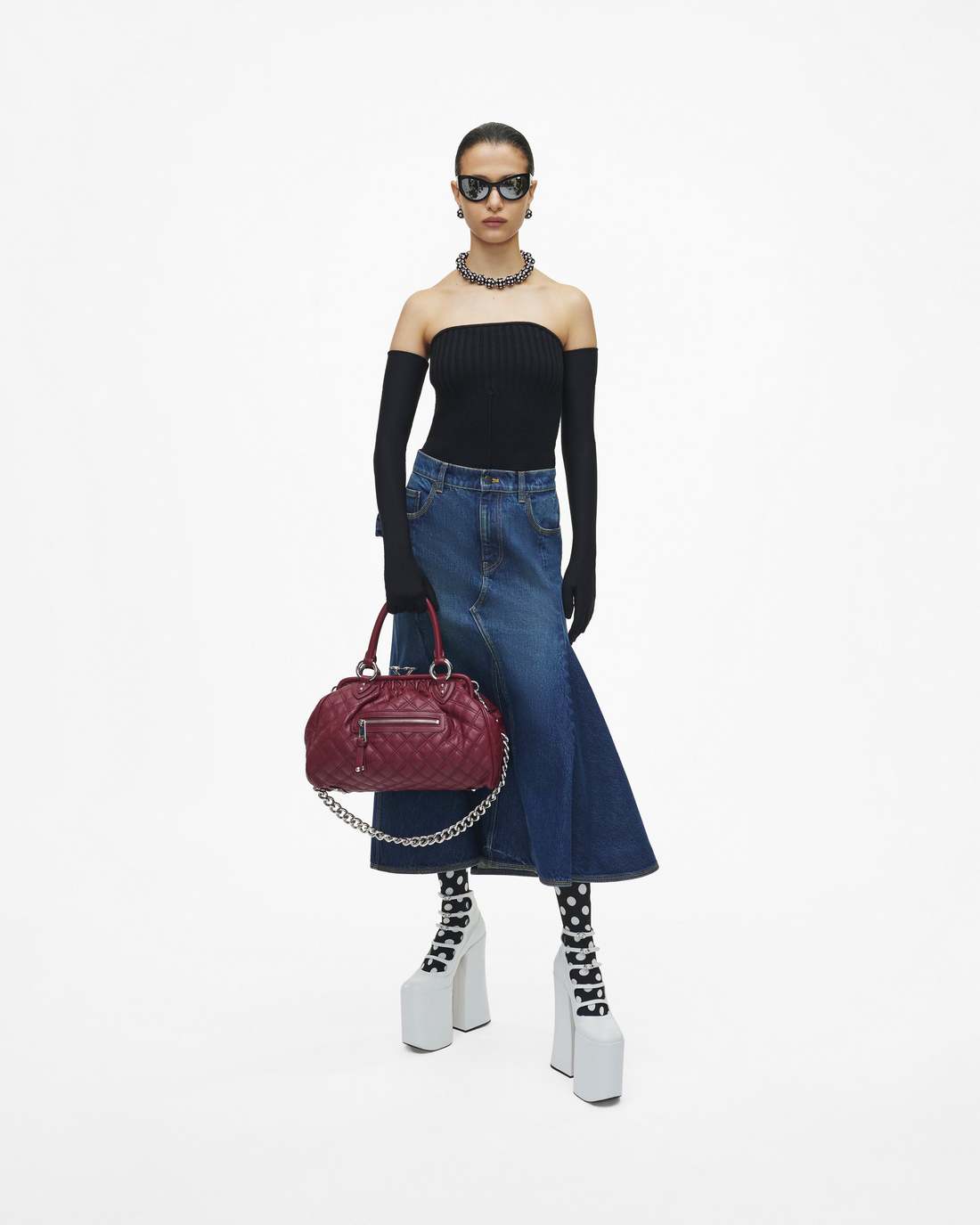 Marc Jacobs Latest | Re-Edition Quilted Leather Stam Bag Cherry