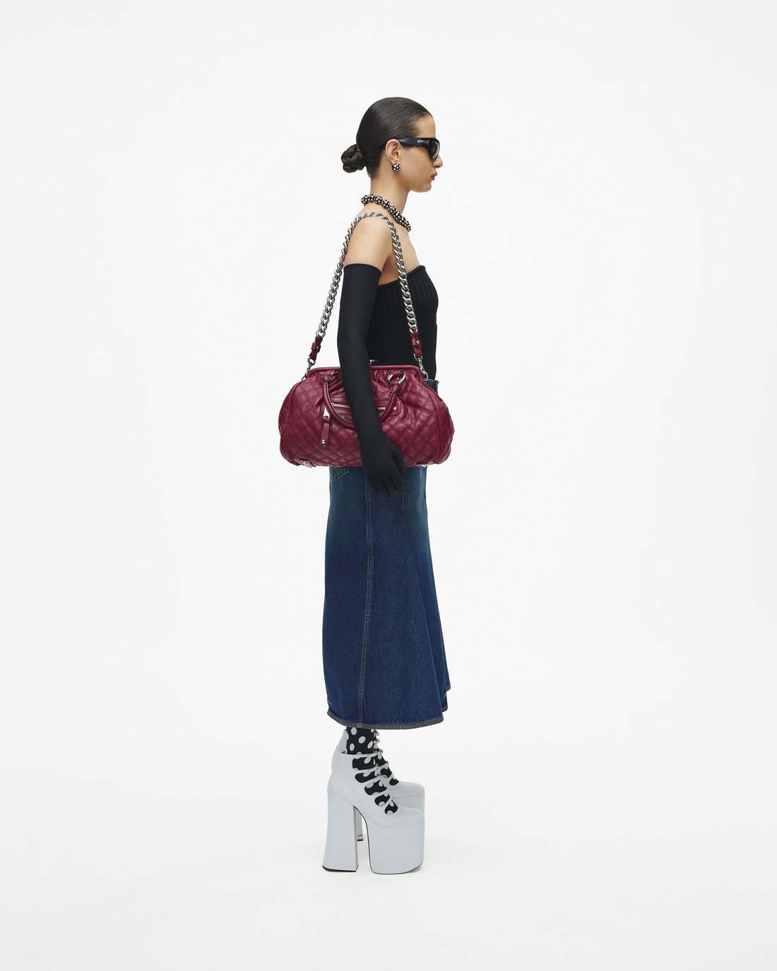 Marc Jacobs Latest | Re-Edition Quilted Leather Stam Bag Cherry