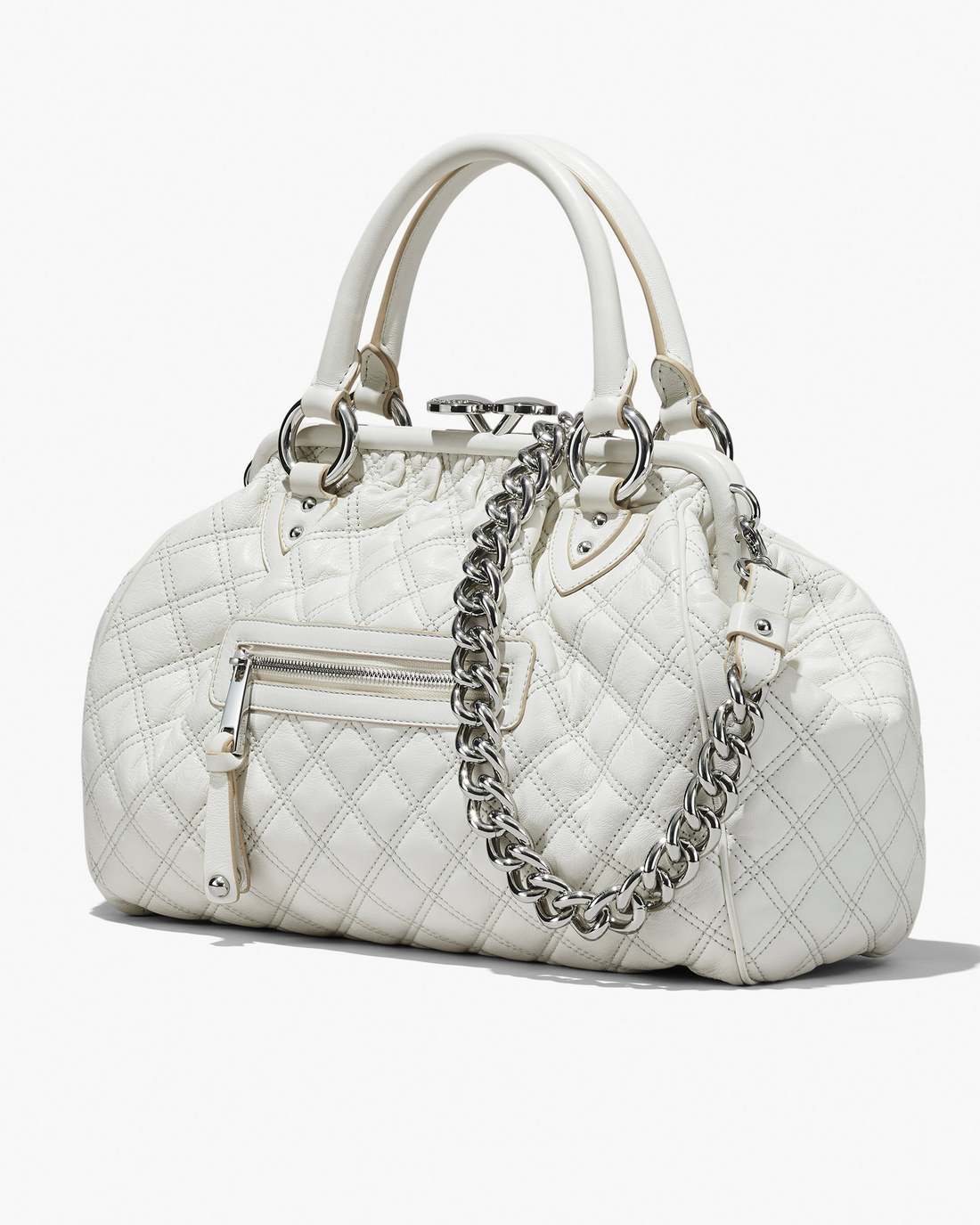 Marc Jacobs Customer Favorite | Re-Edition Quilted Leather Stam Bag Cloud White