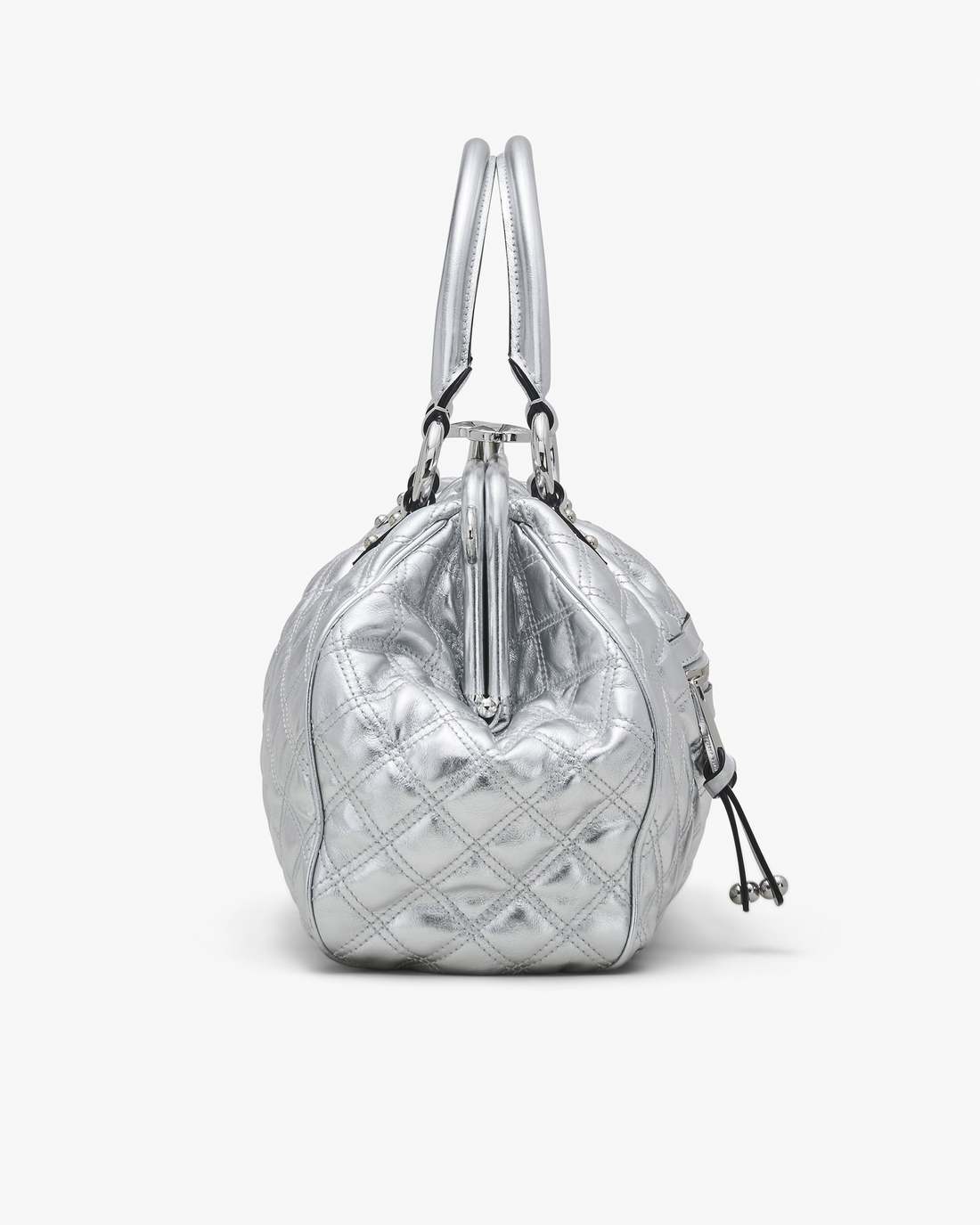 Marc Jacobs Classic | Re-Edition Quilted Metallic Leather Stam Bag Silver