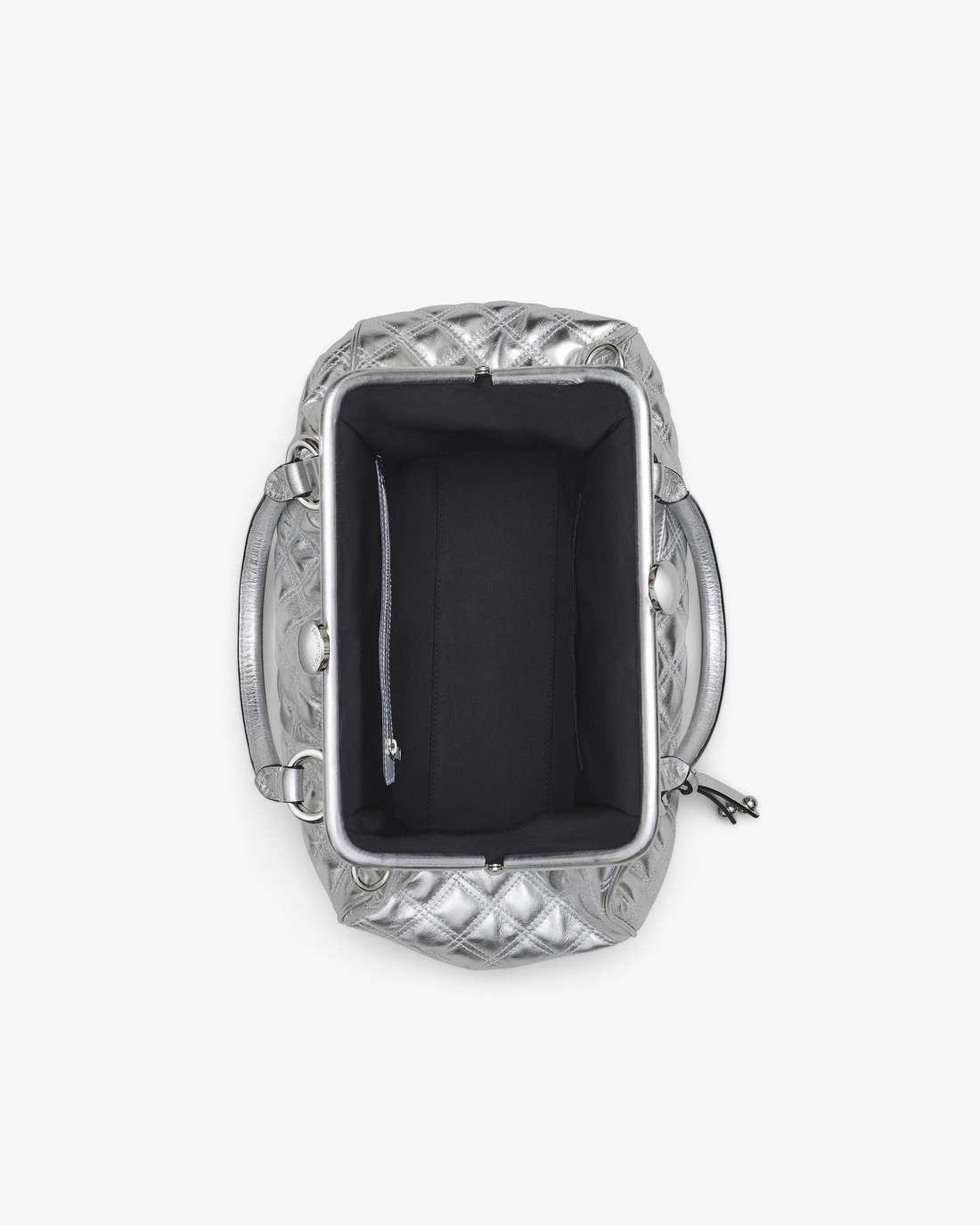 Marc Jacobs Classic | Re-Edition Quilted Metallic Leather Stam Bag Silver