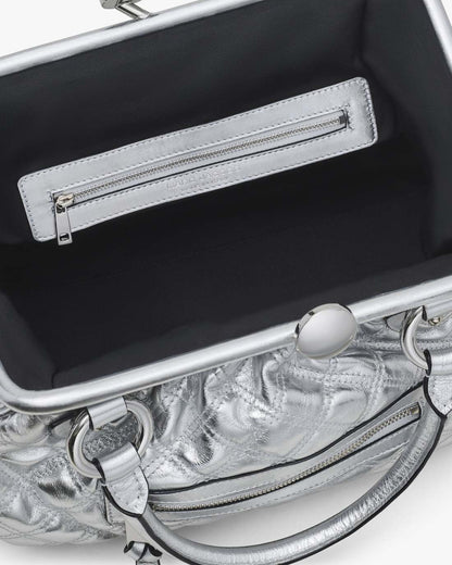 Marc Jacobs Classic | Re-Edition Quilted Metallic Leather Stam Bag Silver