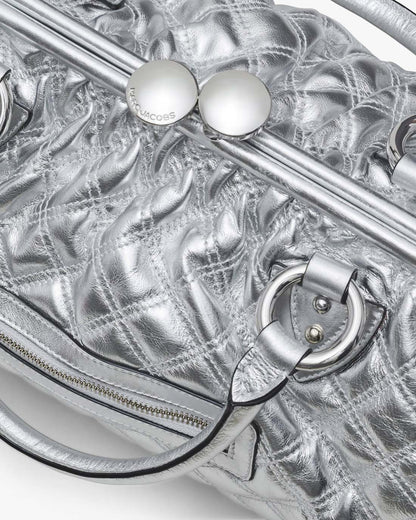 Marc Jacobs Classic | Re-Edition Quilted Metallic Leather Stam Bag Silver