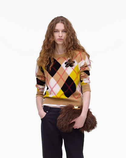 Marc Jacobs Everyday | The Faux Fur Glam Small Clutch Dark Brown