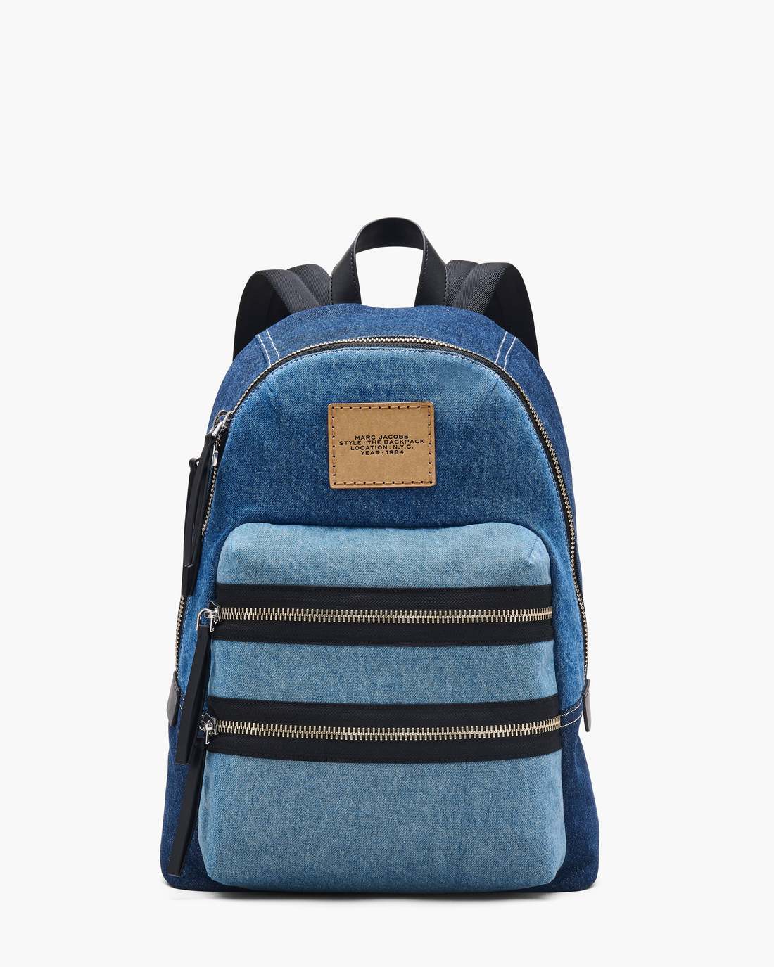 Marc Jacobs Best Seller | The Biker Colorblock Denim Large Backpack Indigo Multi