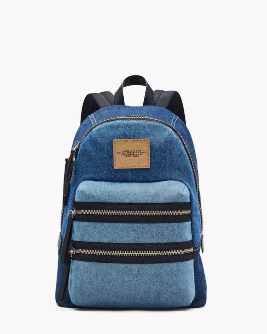 Marc Jacobs Best Seller | The Biker Colorblock Denim Large Backpack Indigo Multi