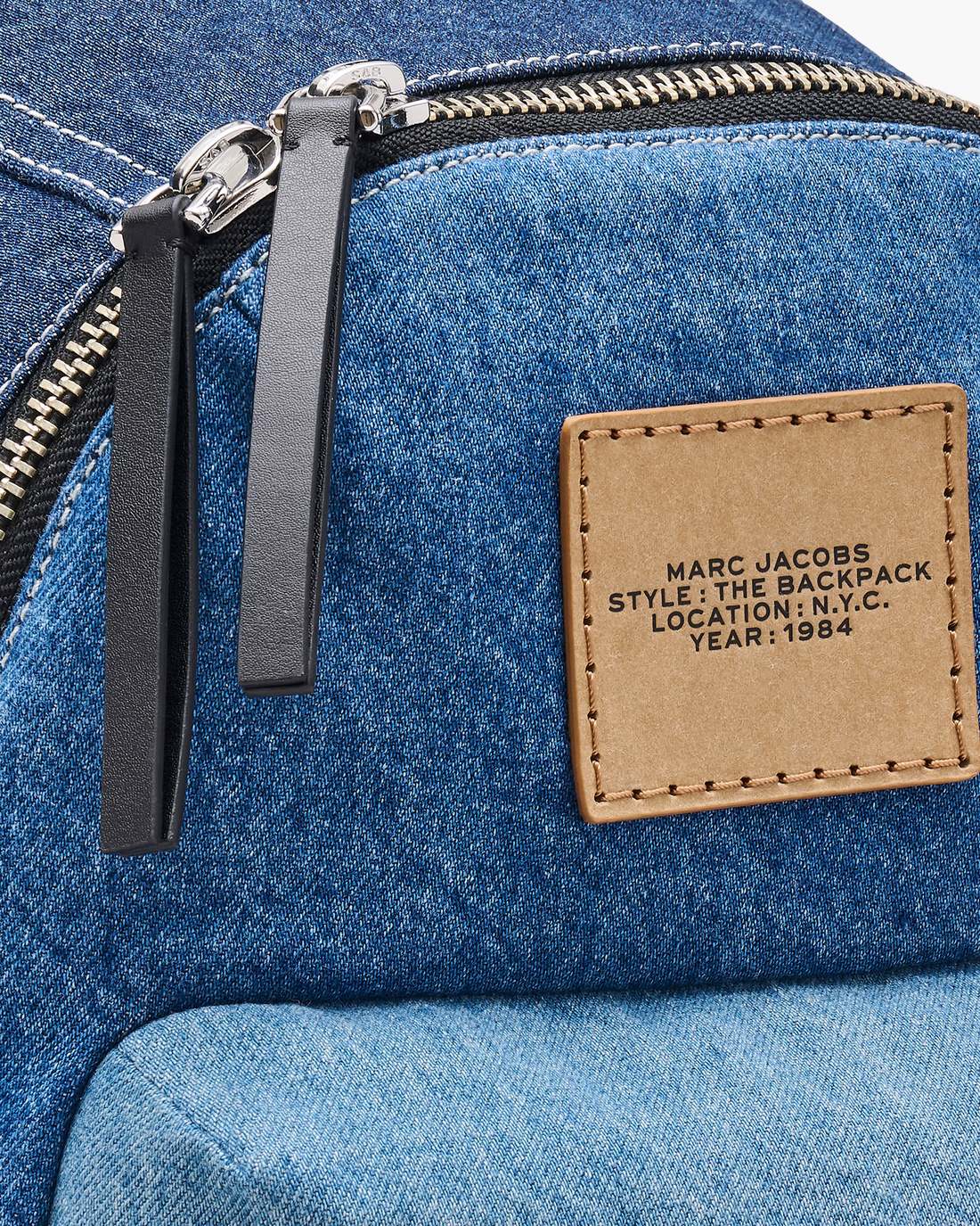 Marc Jacobs Best Seller | The Biker Colorblock Denim Large Backpack Indigo Multi