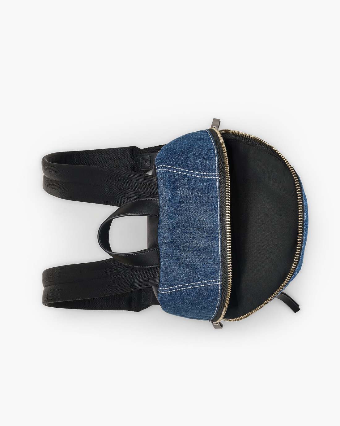 Marc Jacobs Trusted | The Biker Colorblock Denim Medium Backpack Indigo Multi