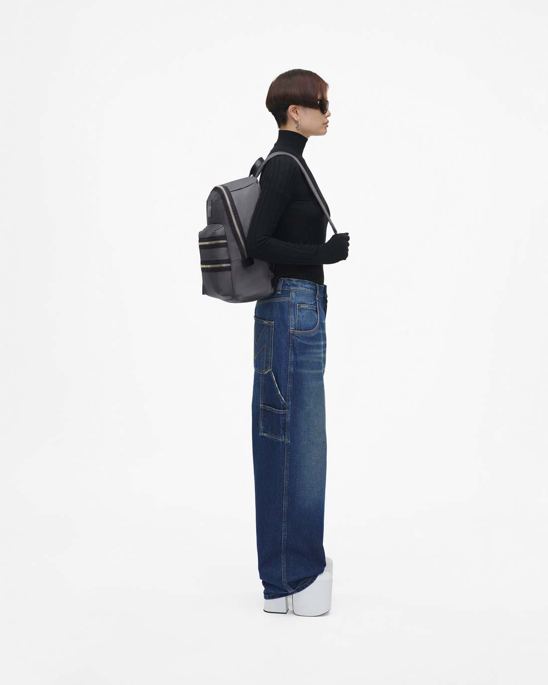 Marc Jacobs Latest | The Biker Nylon Large Backpack Dark Shadow