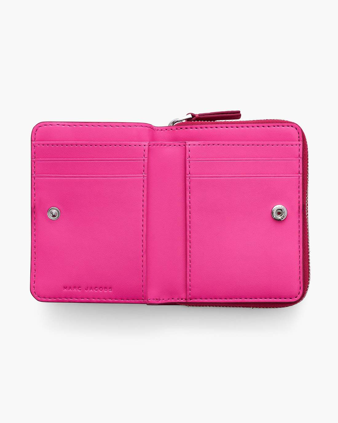 Marc Jacobs Great Value | The Leather Mini Compact Wallet Raspberry Pink