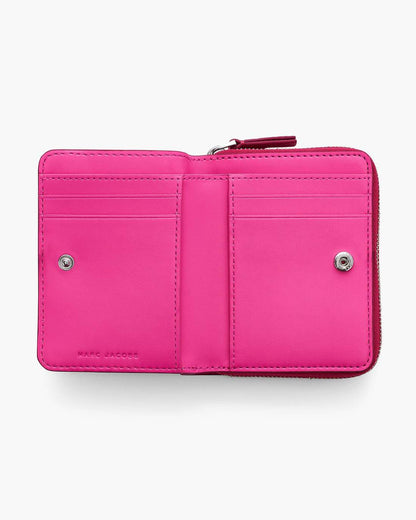 Marc Jacobs Great Value | The Leather Mini Compact Wallet Raspberry Pink