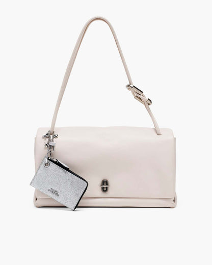 Marc Jacobs Top Pick | The Coated Glitter Everyday Top Zip Charm Wallet Silver