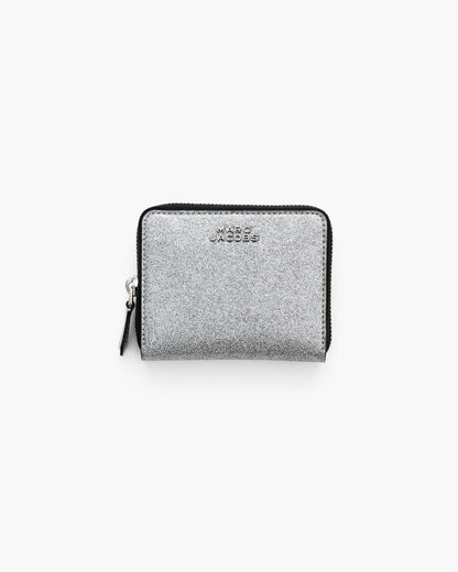 Marc Jacobs Smart Buy | The Coated Glitter Everyday Slim Compact Wallet Silver