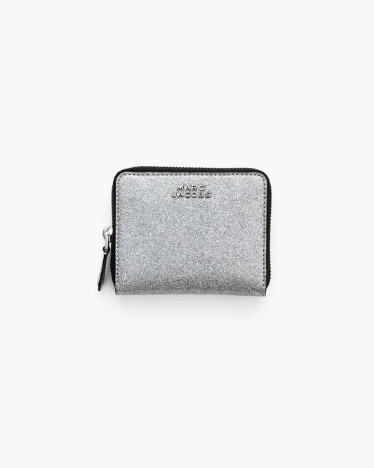 Marc Jacobs Smart Buy | The Coated Glitter Everyday Slim Compact Wallet Silver