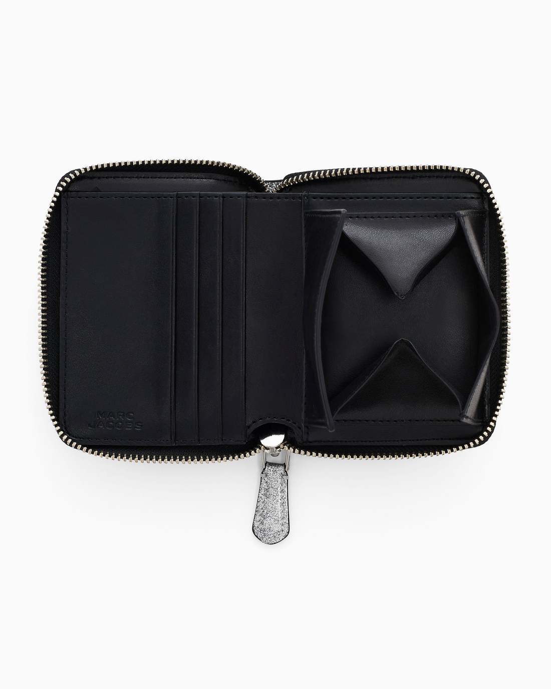 Marc Jacobs Smart Buy | The Coated Glitter Everyday Slim Compact Wallet Silver