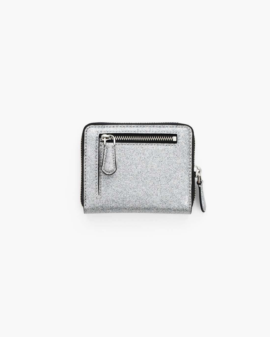 Marc Jacobs Smart Buy | The Coated Glitter Everyday Slim Compact Wallet Silver
