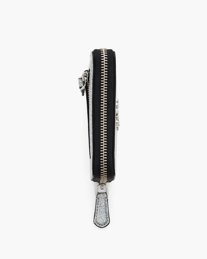 Marc Jacobs Smart Buy | The Coated Glitter Everyday Slim Compact Wallet Silver