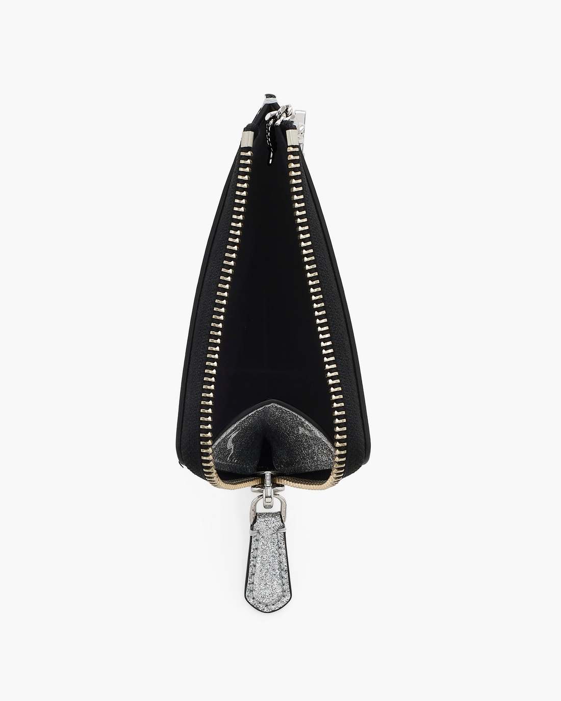 Marc Jacobs Discount | The Coated Glitter Everyday Top Zip Wallet Silver